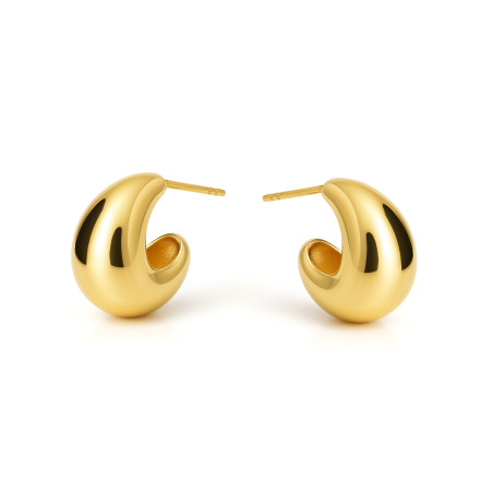 Kolczyki złote viralowe gładka beczułka