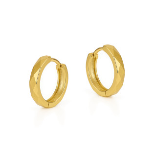 Kolczyki złote grawerowane blaszki próba 585