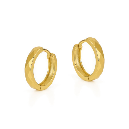 Kolczyki złote grawerowane blaszki próba 585