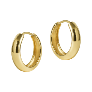 Kolczyki złote owalne kółka próba 375