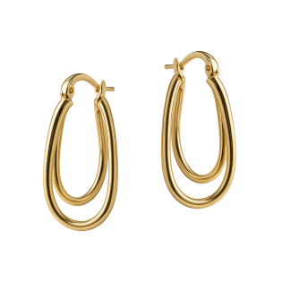 Kolczyki złote ósemki podwójne próba 375