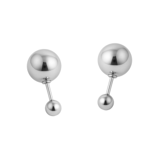 Kolczyki srebrne diorki kulki