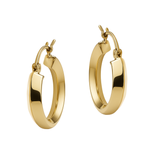 Kolczyki złote kółka 3D