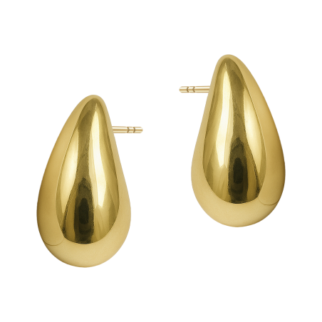 Kolczyki złote viralowe krople