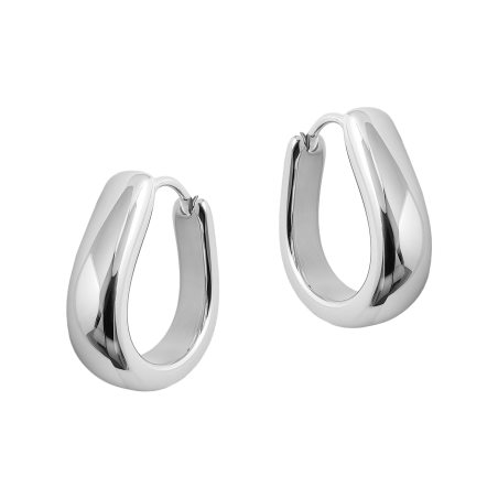 Kolczyki srebrne owalna blaszka