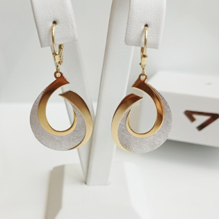 Kolczyki pozłacane kropla zawijas/big.zam. próba 925