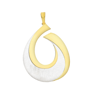 Zawieszka pozłacana kropla zawijas próba 925