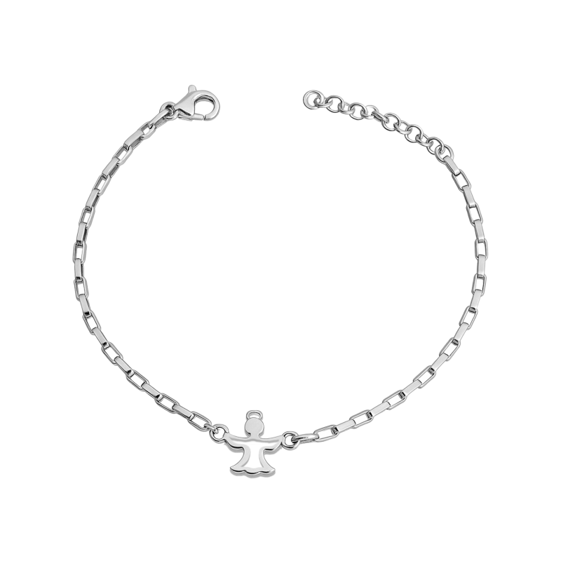 Bransoleta srebrna z aniołkiem