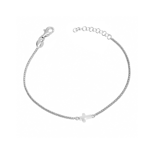 Bransoleta srebrna z krzyżykiem