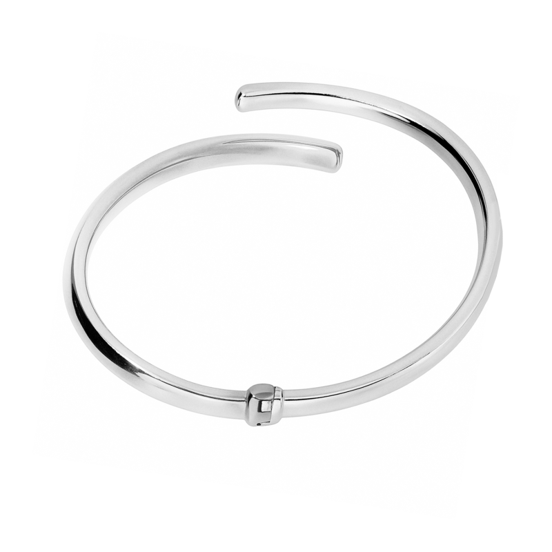 Bransoleta srebrna bangla gładka rozszerzana