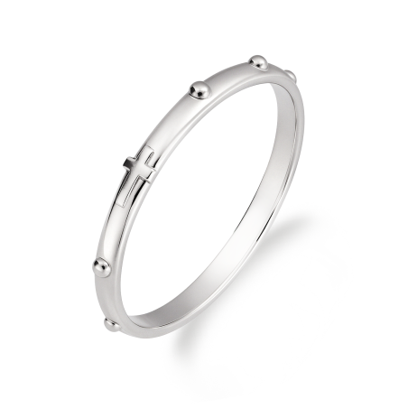 Pierścionek srebrny różaniec