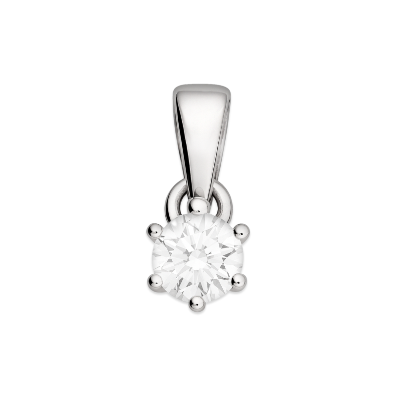 Zawieszka z białego złota z cyrkonią próba 585