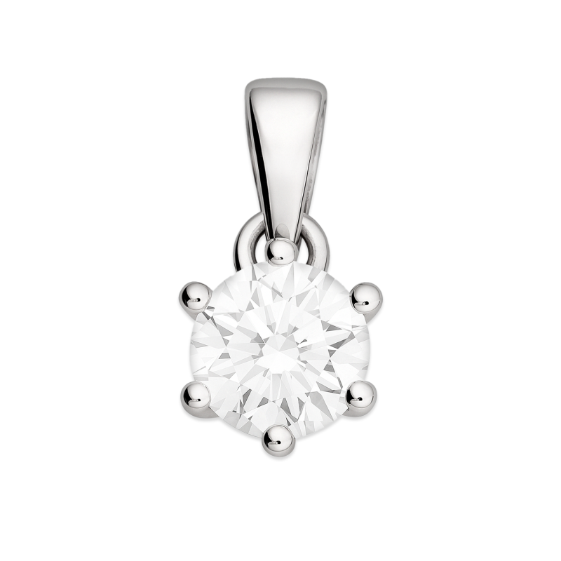 Zawieszka z białego złota z cyrkonią próba 585