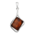 Zawieszka srebrna z bursztynem koniakowym