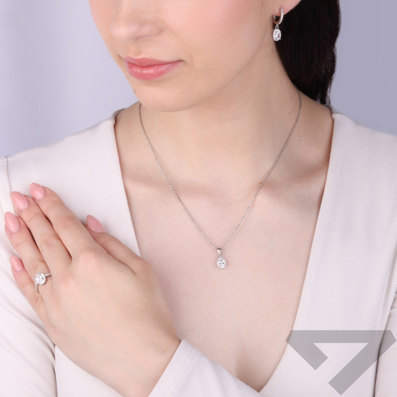 Srebrny Pierścionek z Cyrkonią Markiza - JubilerSezam.pl