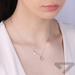 Srebrny Naszyjnik Serce Tłoczone - JubilerSezam.pl