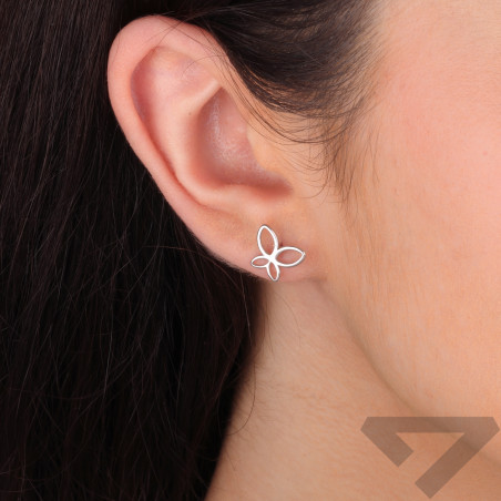 Kolczyki srebrne motylek