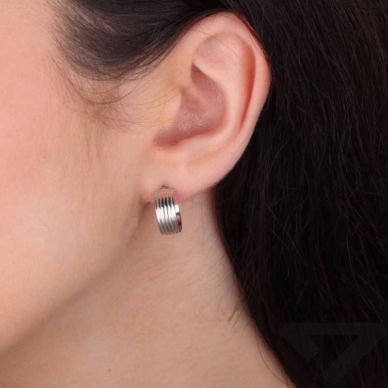 Kolczyki srebrne kółka blaszki