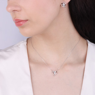 Srebrne kolczyki serca z cyrkoniami - JubilerSezam.pl