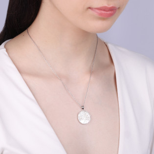 Zawieszka srebrna drzewko szczęścia w kole