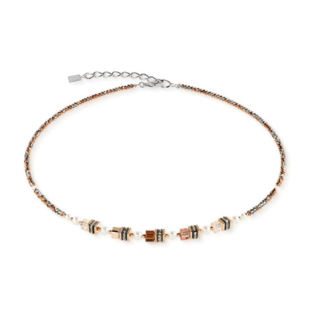 Naszyjnik Coeur de Lion 1100 Mocha Mousse Stal z perłami