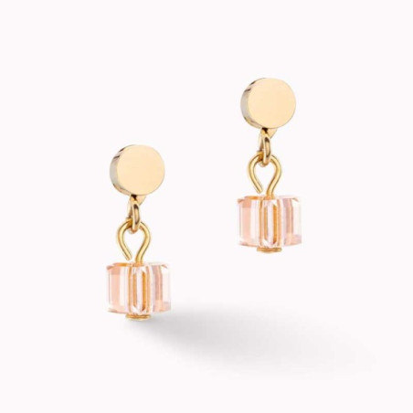 Kolczyki Coeur de Lion 0230 Apricot Stal pozłacana z kryształkami