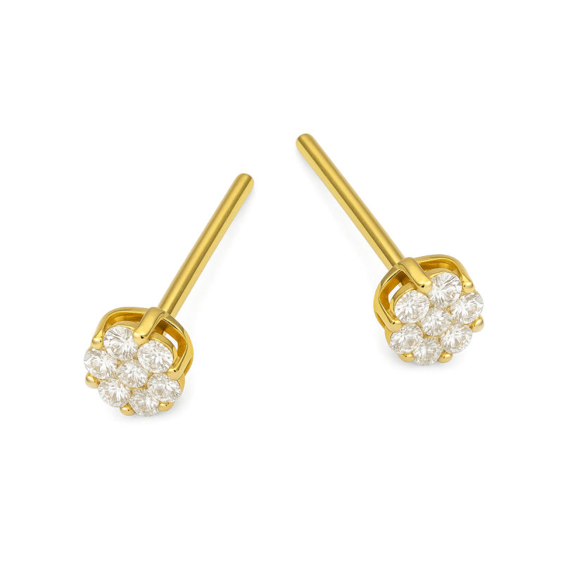 Kolczyki złote z białymi diamentami