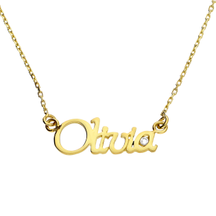 Naszyjnik złoty z imieniem Olivia z cyrkonią/anker MZ T57-NN-15-CZ próba 375