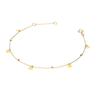 Bransoleta złota z wiszącymi krążkami i kulkami AR VX4FOR12B0314-II-DC próba 585