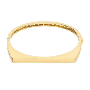 Bransoleta złota bangla pół okrągła pół kwadratowa próba 585