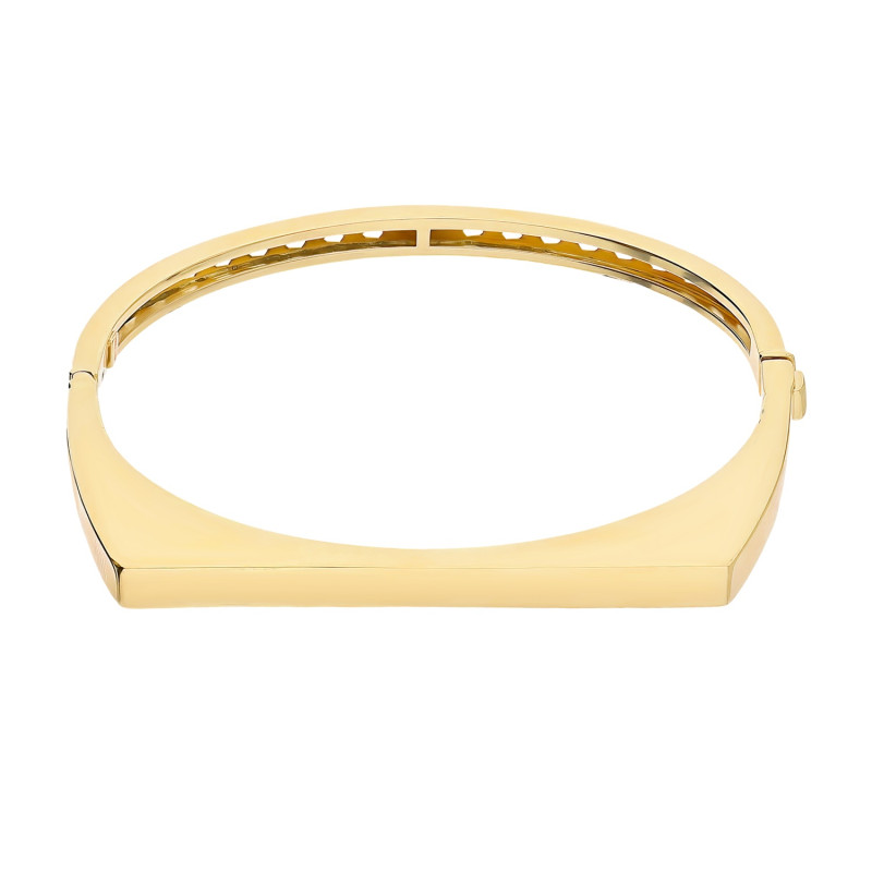 Bransoleta złota bangla pół okrągła pół kwadratowa próba 585