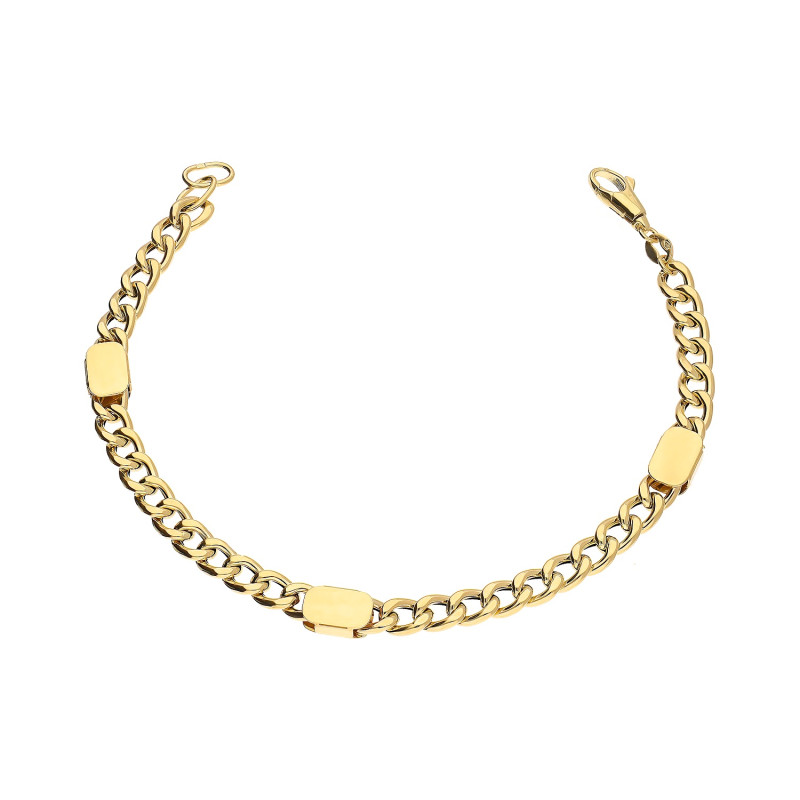 Bransoleta złota pancer dmuchany ze sztabkami próba 585