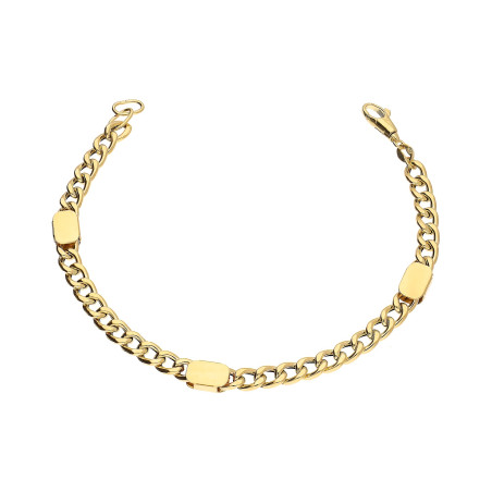 Bransoleta złota pancer dmuchany ze sztabkami próba 585