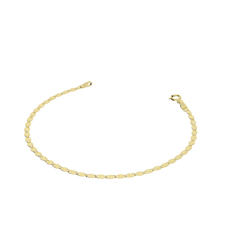 Złota bransoletka damska z grawerem pr. 585 - JubilerSezam.pl