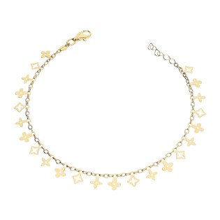 Bransoleta kwiatki wiszące próba 585