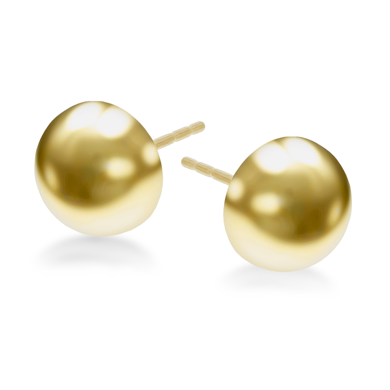 Kolczyki półkulki 7mm gładkie zapinane na sztyft AR BSC4-HBE0007MM próba 585