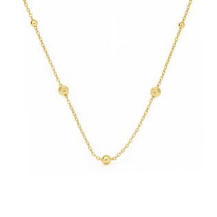 Naszyjnik pozłacany z kulkami