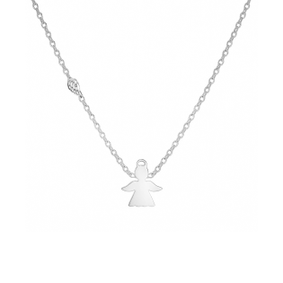 Naszyjnik srebrny z aniołkiem i skrzydłem