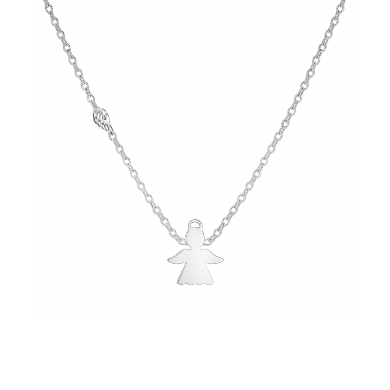 Naszyjnik srebrny z aniołkiem i skrzydłem
