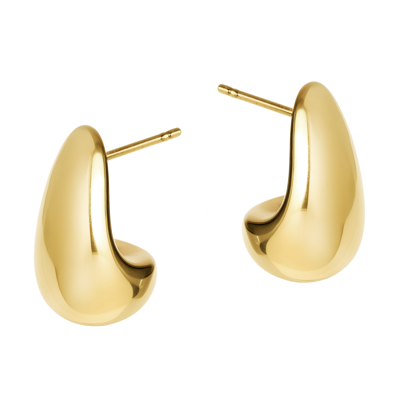 Kolczyki pozłacane wypukła kropla