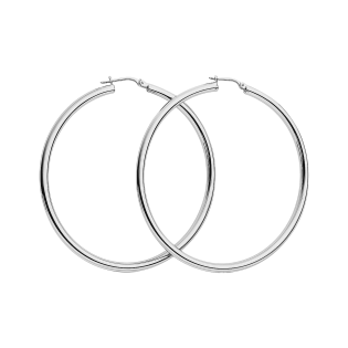 Kolczyki srebrne kółka szarniry 65 mm