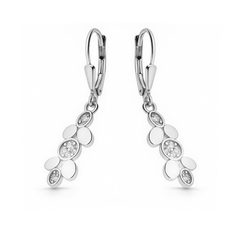 Kolczyki srebrne z owalami