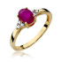 Pierścionek złoty z rubinem i diamentami BE W-308 RB próba 585