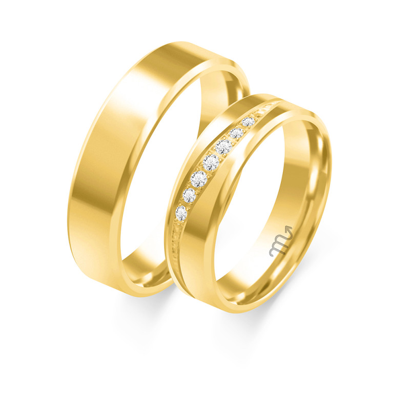 Obrączki ślubne z diamentami ZO C-104 próba 585