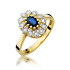 Pierścionek zaręczynowy z szafirem i diamentami KATE złoto 585