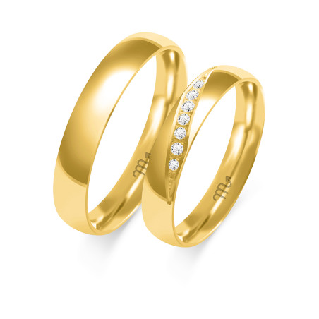 Obrączki ślubne z diamentami ZO C-114 próba 585