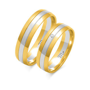 Obrączki ślubne z diamentami nr ZO OE-11 próba 585