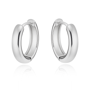 Kolczyki srebrne owalna blaszka