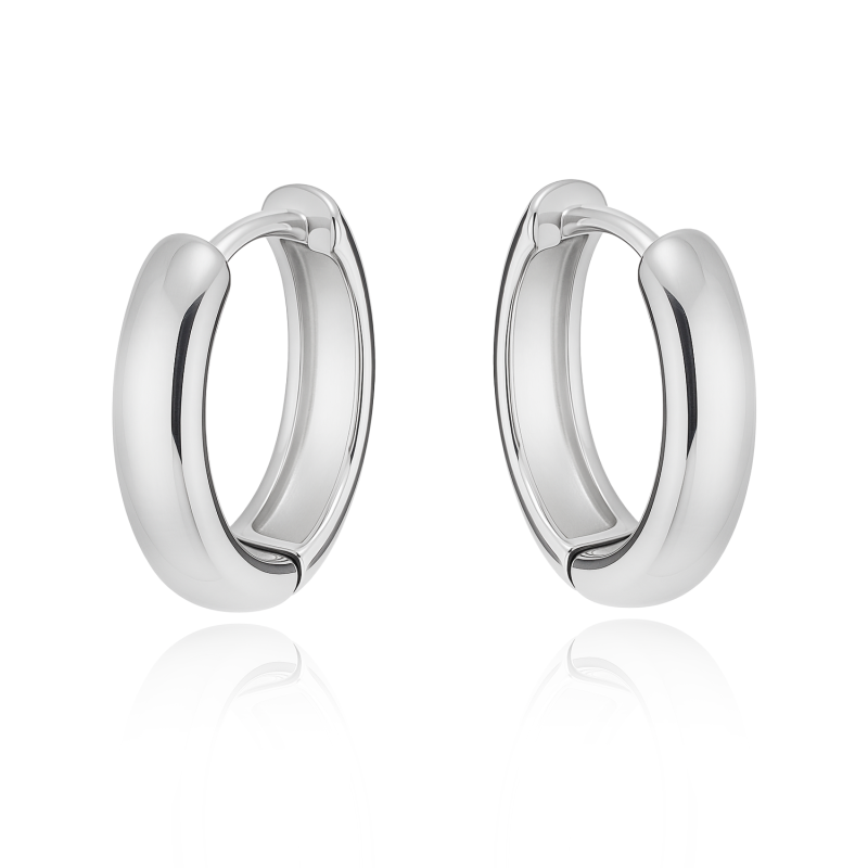 Kolczyki srebrne owalna blaszka