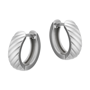 Kolczyki srebrne kółka blaszki z grawerem